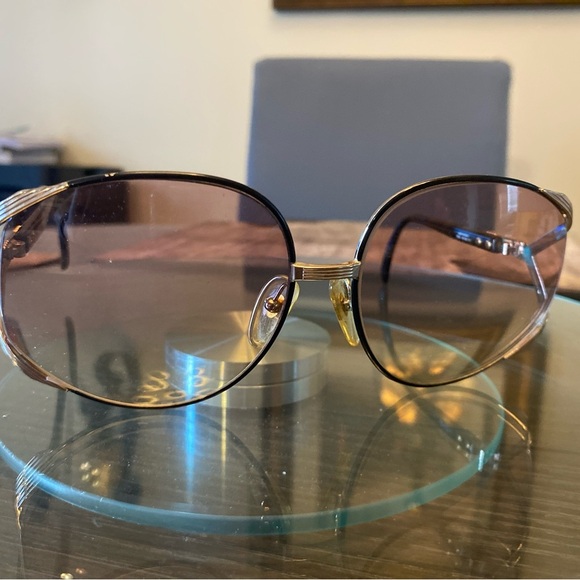 Dior Black and Gold Sunglasses - Picture 2 of 8